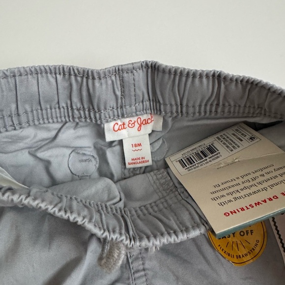 Cat & Jack Gray Drawstring Kids Shorts Size 18 months NWT - Picture 3 of 4